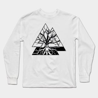 Valknut Symbol and Tree of life  -Yggdrasil Long Sleeve T-Shirt